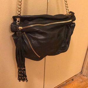 Botkier Black Hobo Shoulder Bag w Gold Hardware